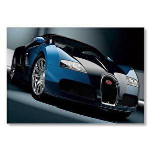 Mavi Siyah Bugatti  Mdf Ahşap Tablo 25x35 cm