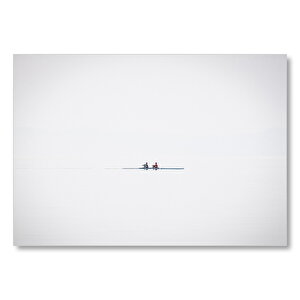 Kıpırtısız Denizde Kürekçiler  Mdf Ahşap Tablo 50x70 cm