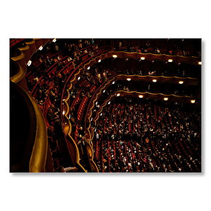 Opera Salonu Ve İzleyiciler  Mdf Ahşap Tablo 25x35 cm