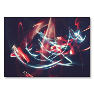 Kırmızı Beyaz Işıkların Dansı  Mdf Ahşap Tablo 25x35 cm