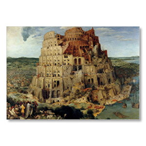 Babil Kulesi  Mdf Ahşap Tablo 50x70 cm