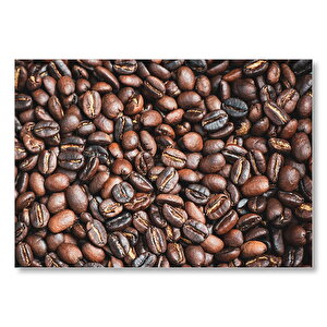 Kahve Çekirdekleri Yakın Plan  Mdf Ahşap Tablo 25x35 cm