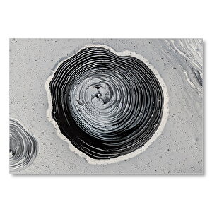 Gri Siyah Sarmal Şekiller  Mdf Ahşap Tablo 25x35 cm