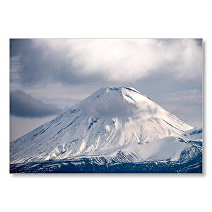 Karlı Görkemli Zirve  Mdf Ahşap Tablo 50x70 cm