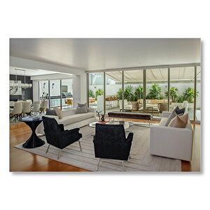 Modern Salon Ve Bahçe  Mdf Ahşap Tablo 35x50 cm