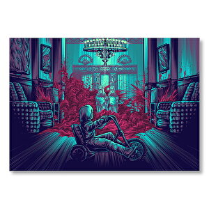 The Shining İkizler Ve Bisikletli Çocuk  Mdf Ahşap Tablo 50x70 cm