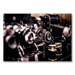 Antika Fotoğraf Makineleri  Mdf Ahşap Tablo 50x70 cm