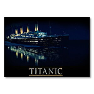 Titanic Gece Ve Işıklar  Mdf Ahşap Tablo 25x35 cm