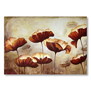 Yağlı Boya Çalışması Gelincik Tarlası Görseli  Mdf Ahşap Tablo 25x35 cm