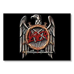 Slayer Rock Grubu Logo  Mdf Ahşap Tablo 50x70 cm