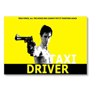 Taxi Driver De Niro Silahlı  Mdf Ahşap Tablo 35x50 cm