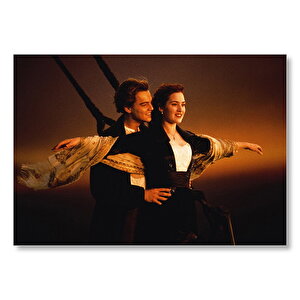 Titanic Rose Ve Jack Uçuyor  Mdf Ahşap Tablo
