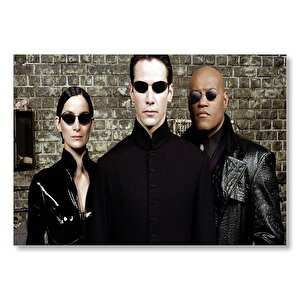 The Matrix Neo Trinity Ve Morpheus  Mdf Ahşap Tablo 50x70 cm