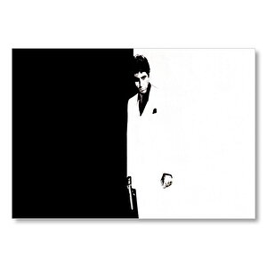 Yaralı Yüz Tony Montana Sb  Mdf Ahşap Tablo 35x50 cm
