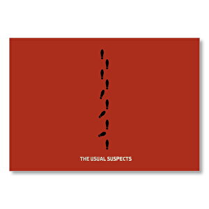 The Usual Suspects Ayak İzleri  Mdf Ahşap Tablo 35x50 cm