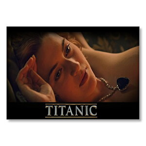 Titanic Rose Poz Veriyor  Mdf Ahşap Tablo 35x50 cm
