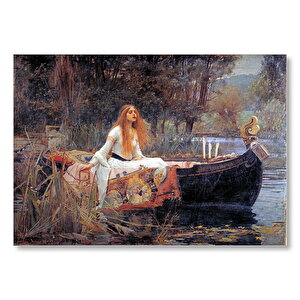 Shalott Leydisi John William Waterhouse  Mdf Ahşap Tablo 25x35 cm