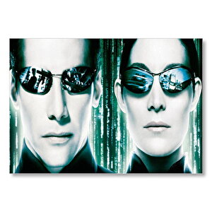 The Matrix Neo Ve Trinity  Mdf Ahşap Tablo 35x50 cm