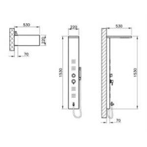 Vitra Shake A45807 Masajlı Duş Sistemi Beyaz