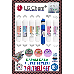 Gold Kırmızı Renk Krom Musluklu 12 Litre 7 Filitre 14 Aşamalı 90 GPD NANO MEMBRANESu Aritma Ci̇hazi