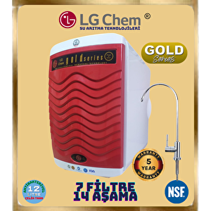 Gold Plus Beyaz-Kırmızı Renk 12 Litre 7 Filitre 14 Aşamlı Su Aritma Ci̇hazi