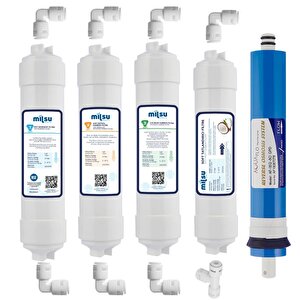 Kapalı Kasa Su Arıtma Cihazı 5li Filtresi 80 Gpd Aquaflo Membranlı Set (kk-5-set-a)