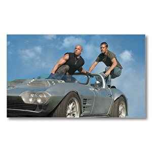 Hızlı Ve Öfkeli Paul Walker Ve Vin Diesel  Mdf Ahşap Tablo 35x50 cm