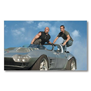 Hızlı Ve Öfkeli Paul Walker Ve Vin Diesel  Mdf Ahşap Tablo 25x35 cm