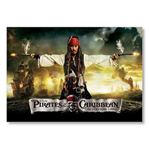 Karayip Korsanları Jack Sparrow Film  Mdf Ahşap Tablo 50x70 cm