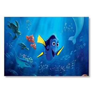 Kayıp Balık Nemo Kaplumbağa  Mdf Ahşap Tablo 50x70 cm