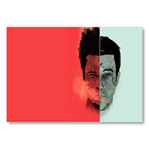 Fight Club Jack Ve Tyler Tek Yüzler  Mdf Ahşap Tablo 35x50 cm