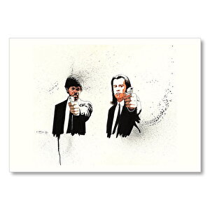 Ucuz Roman Jackson John Travolta Görsel  Mdf Ahşap Tablo 50x70 cm
