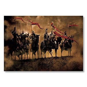 King Arthur Atlılar  Mdf Ahşap Tablo 35x50 cm