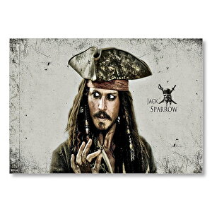Karayip Korsanları Jack Sparrow Dark Face  Mdf Ahşap Tablo 25x35 cm
