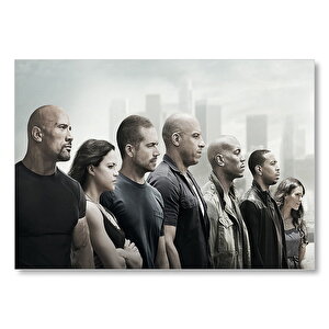 Hızlı Ve Öfkeli Full Cast Afiş  Mdf Ahşap Tablo 50x70 cm