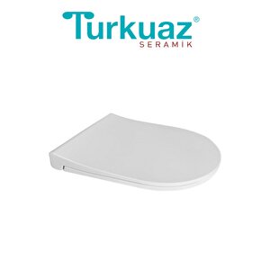 Turkuaz Bella Kanallı Beyaz Duvara Sıfır Klozet Takımı Set005005, Turkuaz Bella Gala Yavaş Kapak