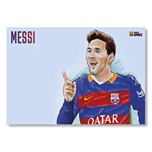 Gülen Messi Görseli  Mdf Ahşap Tablo 35x50 cm