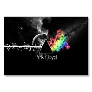 Pink Floyd Gezegen Üçgen Kuşlar Ve Renkler  Mdf Ahşap Tablo 50x70 cm