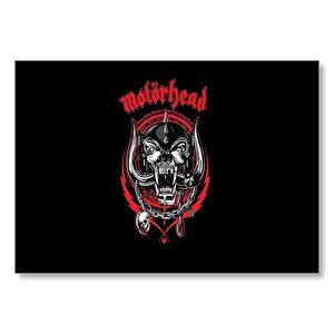 Siyah Arkaplan Motörhead Logo  Mdf Ahşap Tablo 25x35 cm