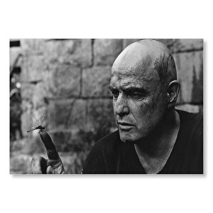 Marlon Brando Ve Yusufçuk  Mdf Ahşap Tablo 35x50 cm