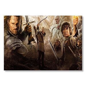 Yüzüklerin Efendisi Tüm Karakterler Kompozisyon  Mdf Ahşap Tablo 35x50 cm