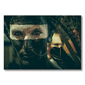 Yerel Makyajıyla Bir Genç Yerli  Mdf Ahşap Tablo 50x70 cm