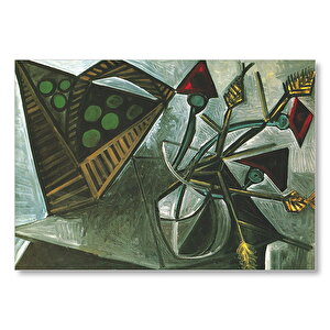 Still Life Bascket Of Fruit1942 By Pablo Picasso  Mdf Ahşap Tablo 25x35 cm