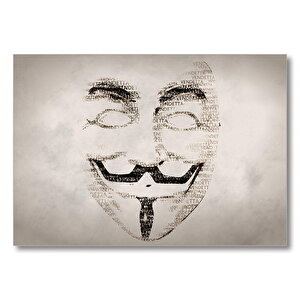 V For Vendetta Yazı Görsel  Mdf Ahşap Tablo 25x35 cm