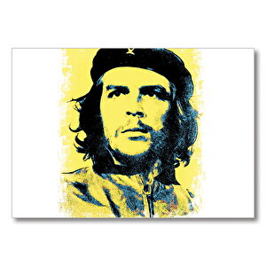 Sarı Renk Hakim Che Guevara  Mdf Ahşap Tablo 25x35 cm