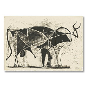 Le Taureau (the Bull),1945 By Pablo Picasso  Mdf Ahşap Tablo 35x50 cm