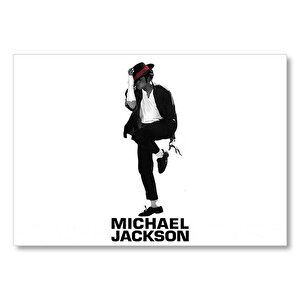 Michael Jackson Beyaz Arkaplan  Mdf Ahşap Tablo 25x35 cm
