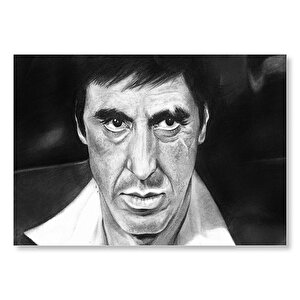 Al Pacino Karakalem Çizim  Mdf Ahşap Tablo 50x70 cm