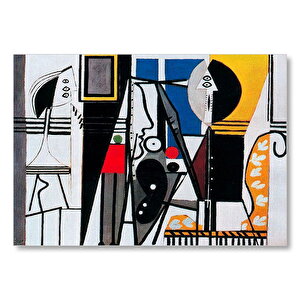 Painter And Model 1928 By Pablo Picasso  Mdf Ahşap Tablo 35x50 cm