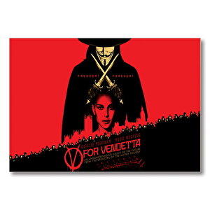 Fil Afişi V For Vendetta  Mdf Ahşap Tablo 50x70 cm